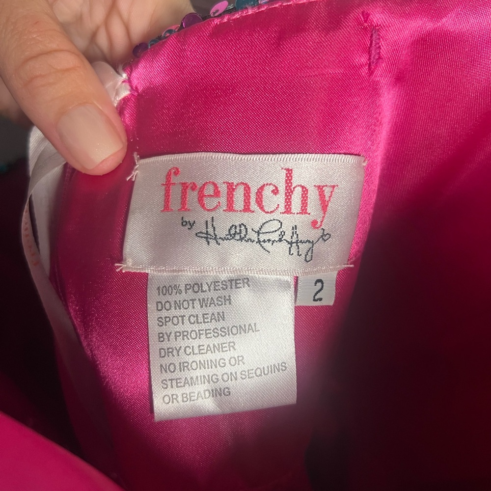 2000’s Frenchy Heather French Henry Sequin Strapless Dress Formal Pageant Prom - Picture 4 of 6